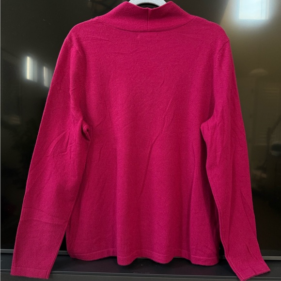 Lands End Cashmere Magenta Sweater Size XL NWT - Picture 7 of 8